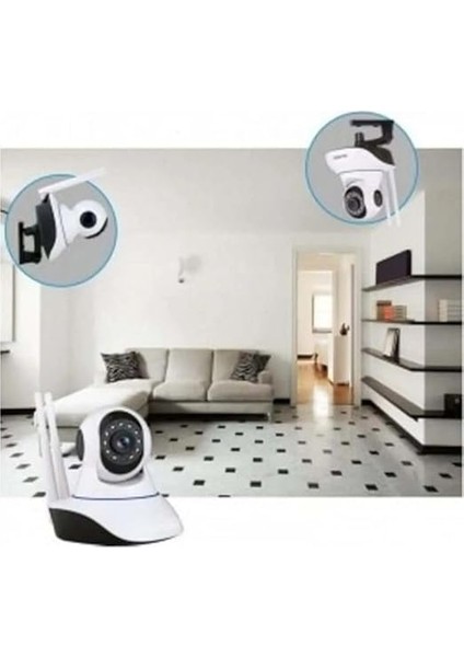 360° Full Hd 1080P Ethernet Girişli 3 Antenli Smart Ip Kamera fiyatları