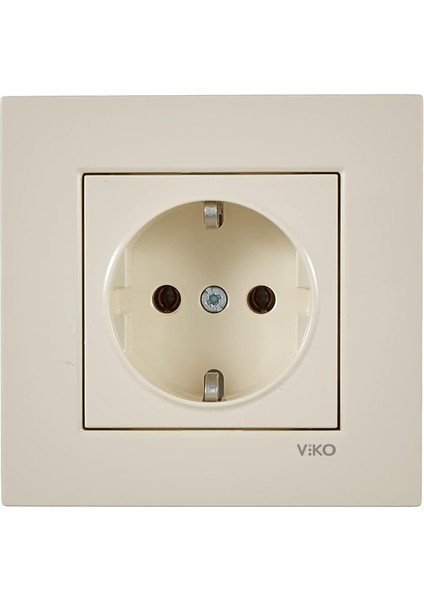 Karre Krem Topraklı Priz