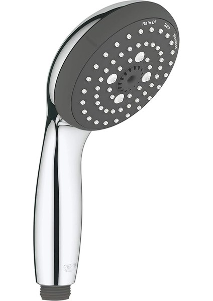 Vitalio Start 100 Quickfix El Duşu, 3 Akışlı, Düşmeye Dayanıklı, Kireç Önleyici Sistem, Su Tasarruflu, Duş Başlığı, Krom, 26031000