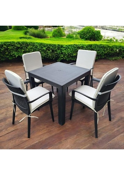 Adet Rattan Arkalıklı Sandalye Minderi (Kalınlık 4cm)-Primer Bej fiyatları