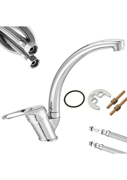 Soğuk Çift Su Girişli Mix Kuğu Banyo Lavabo Musluğu Çeşmesi Bataryası fiyatları