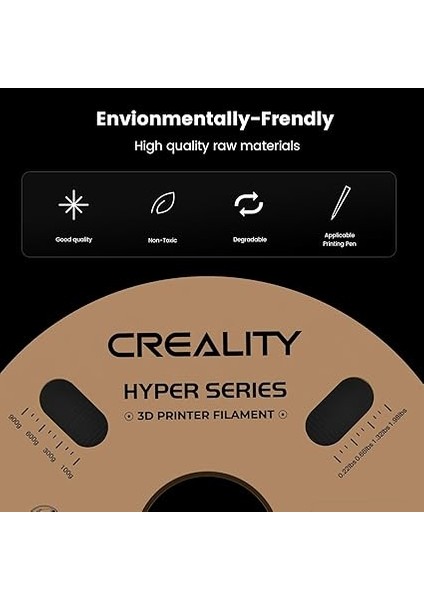 Hyper Pla 1.75 mm 1 kg Siyah Filament indirimleri