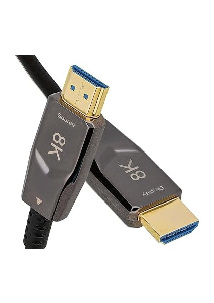 - 8k HDMI Aoc Fiber Kablo - HDMI 2.1 Standart - 48GBPS, 8k 60Hz, 4K 120Hz, 4K 60Hz, Earc, Hdr, D-Hdr, Hdcp2.3, Dolby Vision, Dolby Atmos (15 Metre) modelleri