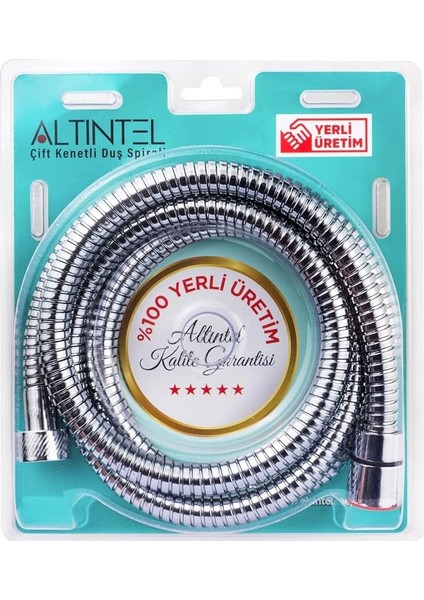 Çift Kenetli Duş SPIRALI%100 Yerli. (190 Cmlik Hortum)