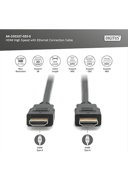 AK-330107-020-S 2 Metre HDMI Kablo Altın fiyatları