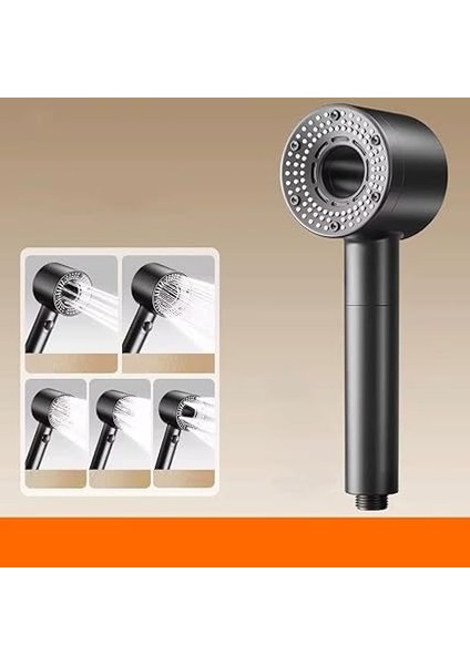 Home 5 Fonksiyonlu Duş Başlığı, Ayarlanabilir Turbo Duş, Yüksek Kaliteli Lüks Tazyik Ayarlı, Modern ve Şık Banyo Aksesuarı Handshower (Gri) indirimleri
