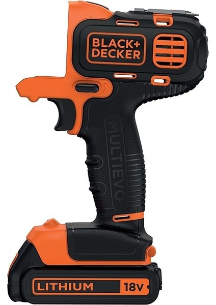 + Decker MT218KB-QW Çift Akülü Vidalama Multievo, Çok Renkli, 18 VOLT/1.5AH Li/ıon modelleri