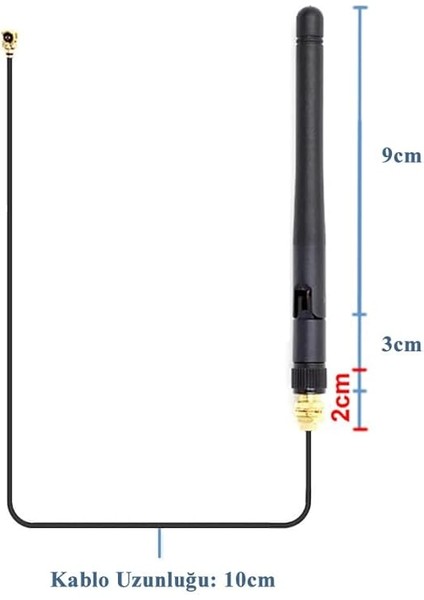 3dbi Wifi Anten Seti ESP8266 Sma + Ufl Soket 900MHZ 1800MHZ 2400GHZ Rf Esp-07 ESP32 Gsm Wifi Sinyal Mesafe Güç Artırıcı 2g 3g 4g fiyatları