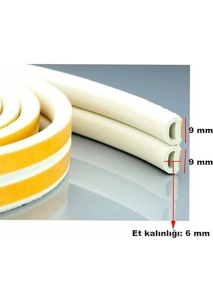 10X2=20 mt Beyaz Kapı Pencere Soğuk Izolasyon Bandı Fitili Yapışkanlı modelleri
