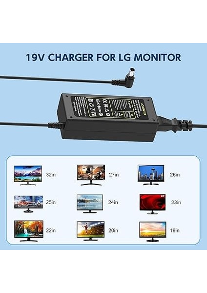 Voeding Voedingskabel Voor Lg Monitor 19 "20" 22 "23" 24 "27" 29 "32" 34 22" 32" Voor LED LCD Breedbeeld Hdtv Oplader Oplaadkabel Voor Tv Oplader modelleri