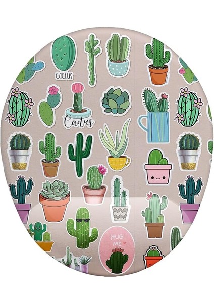 Desenli Bilek Destekli Mouse Pad