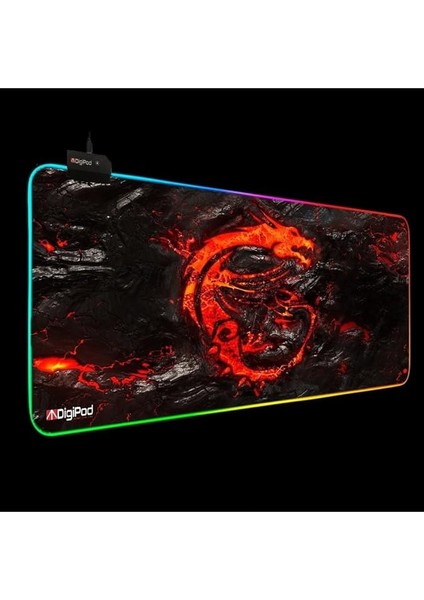 Rgb Oyuncu Mousepad Rgb 70 x 30 Gaming Oyuncu Mouse Pad Kaymaz Taban 4mm Dragon indirimleri