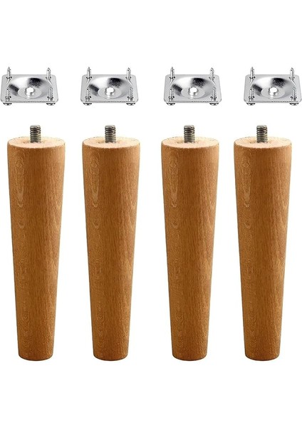 Set Ahşap 15 cm Mobilya Koltuk Kanepe Sehpa Masa Ayağı Ayakları M8 Civatalı Bağlantı Aparatlı