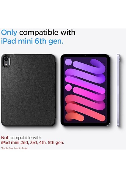 iPad Mini 6 (2021) / Mini 7 (2024) ile Uyumlu Kılıf Urban Fit Black - ACS03864 fiyatları