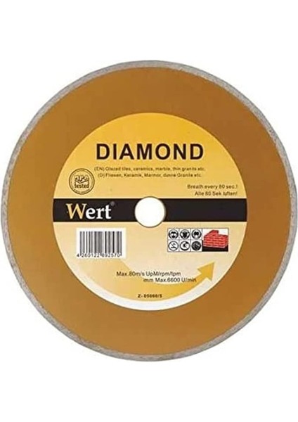 W 2710/115 Seramik/fayans Elmas Testere, Turuncu/gri, 115MM, Sarı