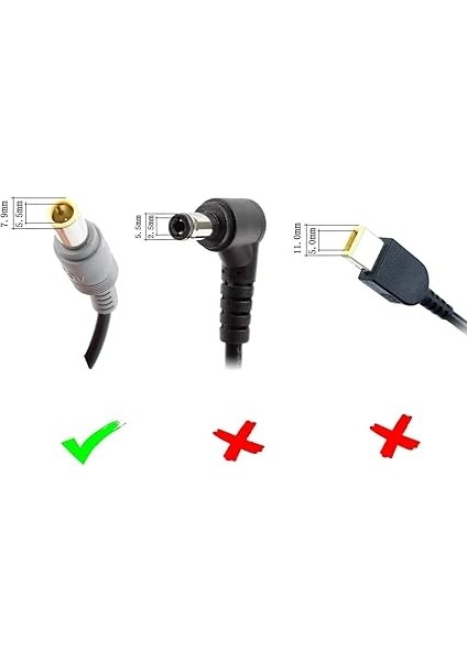 Lenovo Thinkpad T60 T61 T61P R60 R61 R61 Için 20 V 4,5 A 90 W Dizüstü Bilgisayar Şarj Cihazı Şarj Aleti Ac Güç Kaynağı 7,9 x 5,5 mm fiyatları