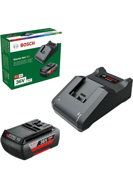 Home And Garden 36 Volt Akü Başlangıç Seti (1 Akü 36 V 2.0 Ah, Şarj Cihazı Al 36V-20, Karton Pakette)