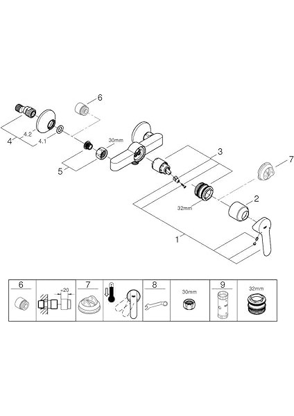Bauedge Duş Bataryası- 23636000 fiyatları