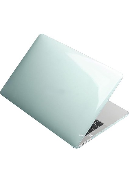MacBook Air 13 Kılıf A1369 A1466 2010 2017 Kristal Parlak Şeffaf Sert Kapak Çizilmez Koruma Eski USB Girişli Seri Uyumlu Açık Yeşil