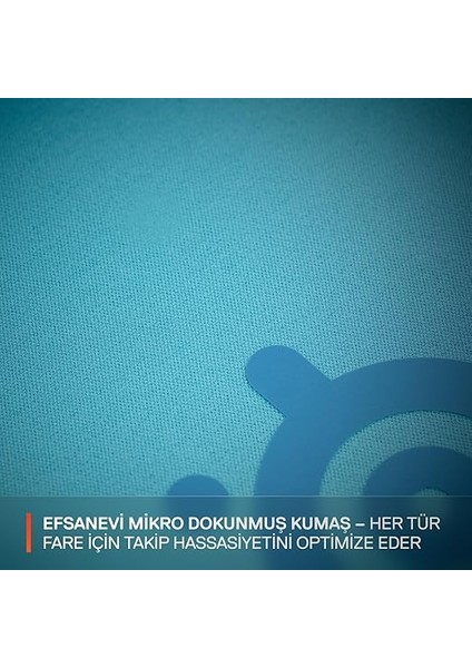 Qck Fare Altlığı (Orta) – Aqua – Alt Tarafta Kaymaz Kauçuk Kaplama – En Iyi Izleme – Oyun Sensörleri Için Optimize Edilmiştir – 320 mm x 270 mm – Fps, Mobas, Rts, Mmo modelleri