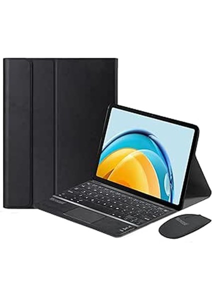 Samsung Galaxy Tab A9 Plus SM-X210 11 Inch Tablet Bluetooth Touchpad Klavye + Bluetooth Mouse + Standlı Kılıf - Bkk7