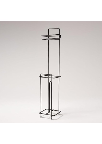 Mark Premium Serisi Paslanmaz Yedekli Wc Kağıtlığı Siyah