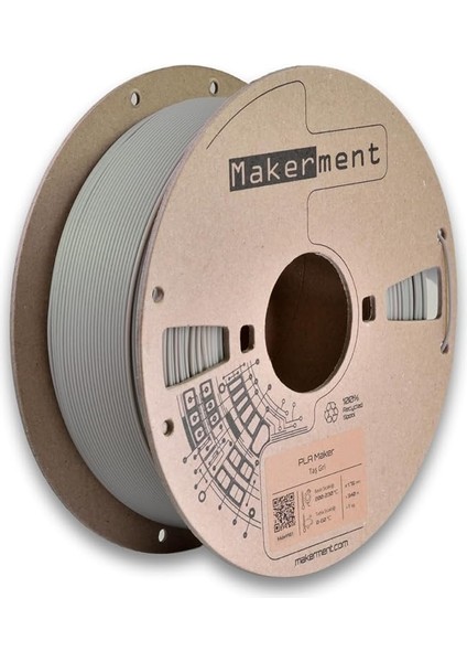 Pla Maker, 1.75MM 1kg 3D Yazıcı Pla Filament (Taş Gri)