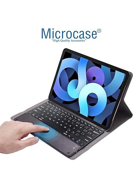 iPad Air 4.nesil 10.9 Inch 2020 Bluetooth Touchpad Klavye + Standlı Kılıf - Bkk5 indirimleri