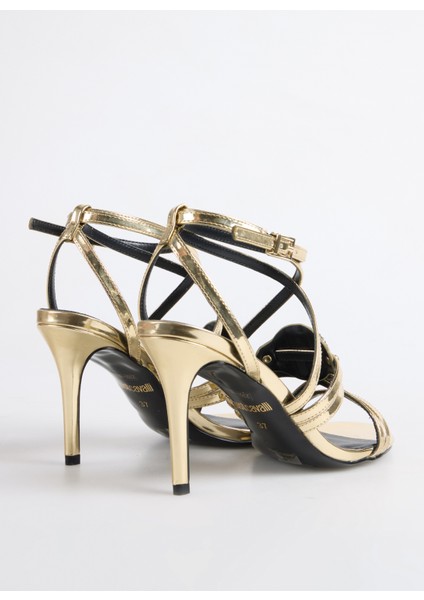 Altın Kadın Topuklu Sandalet modelleri