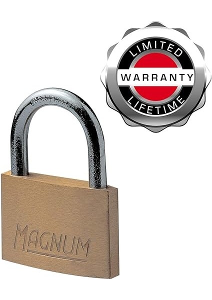 Lock CAD40T 2 Adet Masif Pirinçten Yapılmış Anahtarlı Büyük Asma Kilit Paketi, Altın Rengi, 5,4 x 4 x 1 cm modelleri