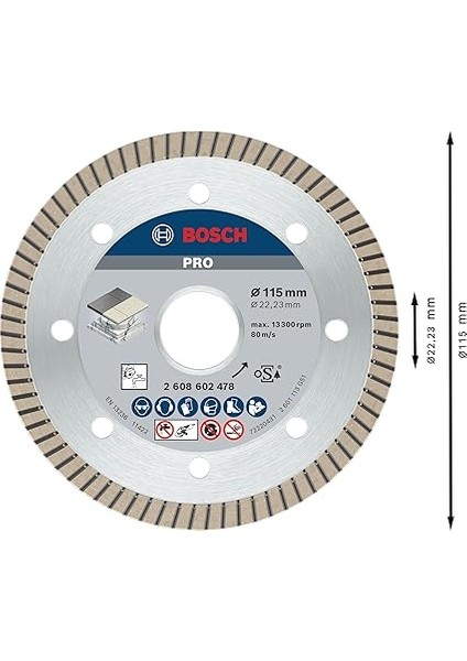 Professional Accessories Best Serisi Seramik Için, Extra Temiz Kesim Turbo Segman Elmas Kesme Diski 115 mm modelleri