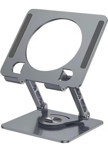 Derece Dönebilir Laptop ve Tablet Standı – Paslanmaz Çelik, Ayarlanabilir Yükseklik, Katlanabilir Masaüstü Bilgisayar Standı, iPad ve MacBook Uyumlu Ergonomik Raf-Dizüstü Pc (Tablet Standı)