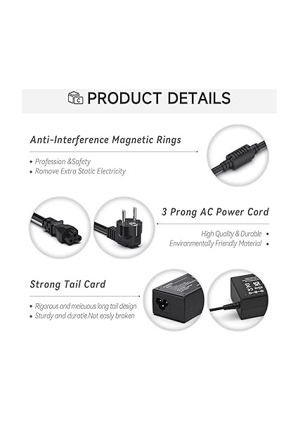 Acer Aspire 5 3 E1 E3 E5 V3 V5 E14 E15 E17 Es1 S3 R3 5250 5750 5920 5742 5253 5733 5517 5532 5349 7560 A315 Dizüstü Bilgisayar Şarj Kablosu 65W 19V 3,42A Ac Dc Adaptörü (5,5 x 1,7 Mm) fırsatları