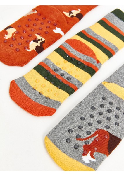 Yeni Sezon Desenli Erkek Çocuk Havlu Soket Çorap 3'lü indirimleri
