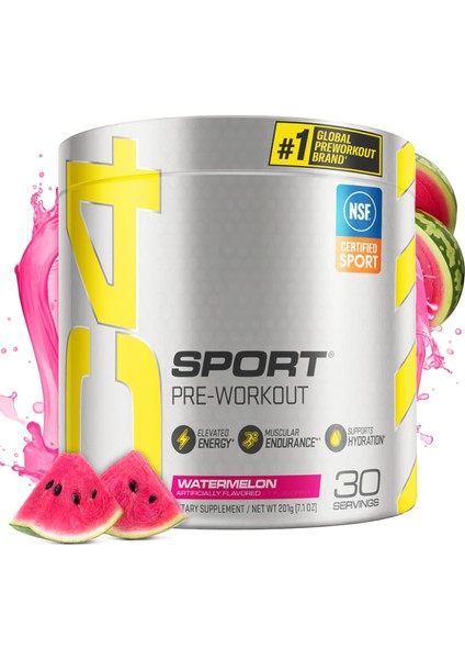 C4 Sport Pre Workout Powder Watermelon - Nsf Certified For Sport + Preworkout Energy For Men & Women