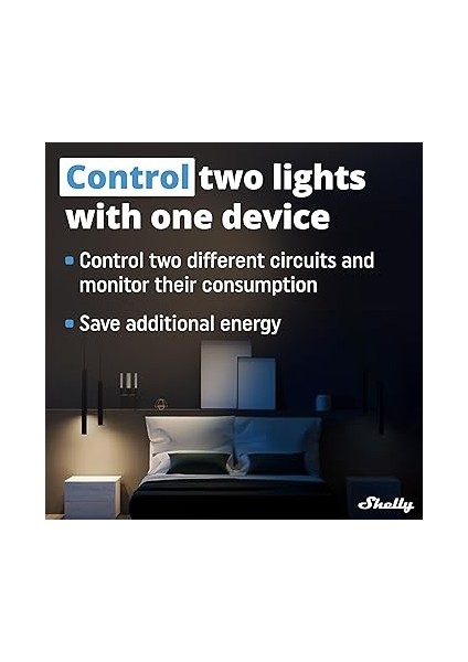 Plus 2pm, Wi-Fi ve Bluetooth 2 Kanallı Akıllı Röle Şalteri, Güç Ölçümü, Ev Otomasyonu, Panjur Uzaktan Kumanda, Alexa ve Google Home, Ios Android Uygulaması (2'li Paket) indirimleri