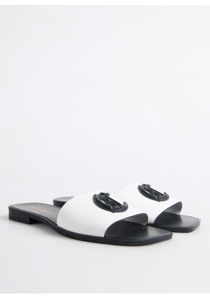 Beyaz Kadın Deri Terlik fiyatları