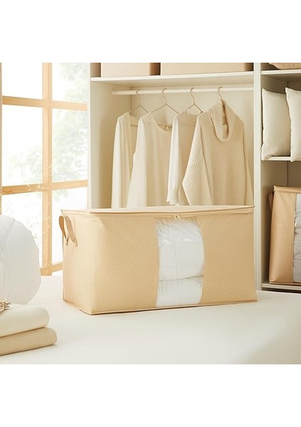 Home Textile Mega Boy Pvc Pencereli Bej Balıksırtı Hurç 75 x 40 x 40 cm modelleri