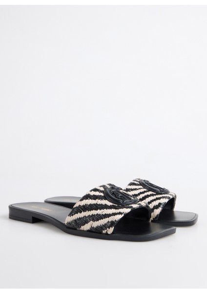 78RA3S91 Siyah - Beyaz Kadın Terlik fiyatları