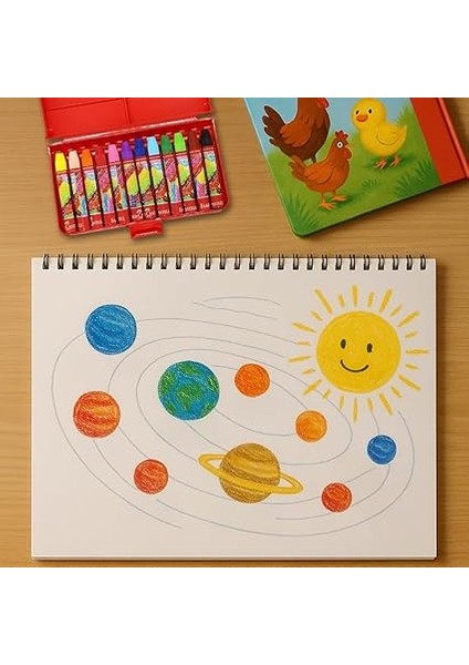 Altıgen Pastel Boya, 12 Renk, Plastik Kutu, Yumuşak ve Canlı Renkler, Rahat Kullanım, Etkili Uygulama indirimleri