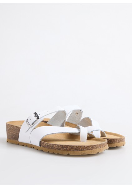 12 A 456 Beyaz Kadın Deri Terlik fiyatları