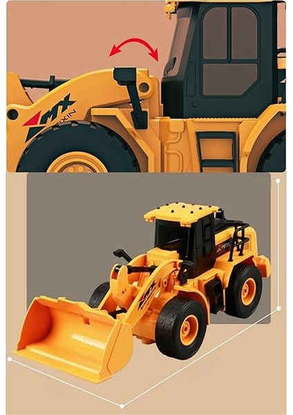 Kumandalı 40 Mhz Tam Fonksiyonlu Rc Iş Araçları LED Işıklı Kepçeleri, Damperi ve Vinç Hareketlidir (Kule Vinç-Kepçe-Bulldozer-Kamyon) (Bulldozer) fırsatları
