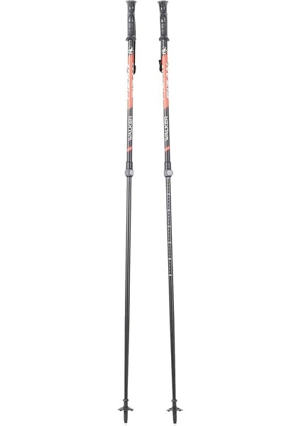 Fizan Walker 2 Section Çiftli Pole Baton Baton Unisex, Kırmızı, Tek Beden