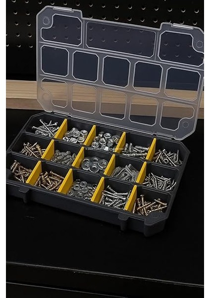 Made Slim Organizer 12 Bölmeli, Şeffaf, Düzenleyici Kutu, Polipropilen Malzeme, Çekmece Içi ve Masaüstü Kullanım Için, Hafif Taşınabilir, Saklama Kutusu (2 Adet) indirimleri