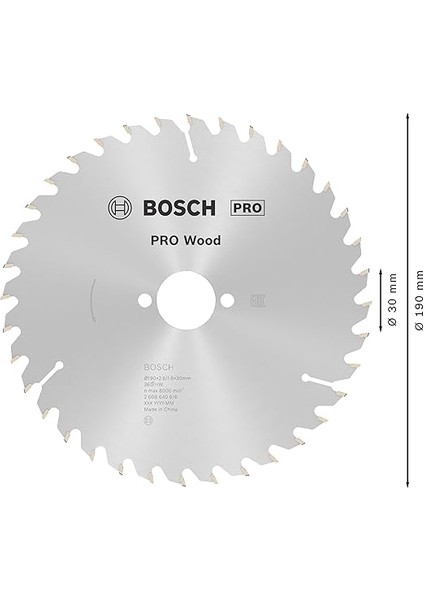 Professional - Optiline Serisi Ahşap Için Daire Testere Bıçağı 190 * 30 mm 36 Diş modelleri