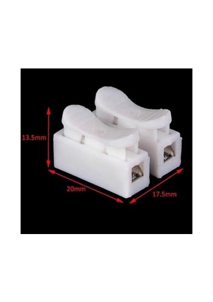 Vidasız Sıra Buat Kablo Klemens Basmalı Tip 2 Li 2 Pin 20'li Paket fiyatları