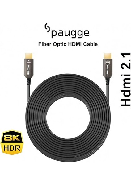 Aoc Fiber HDMI 2.1 Kablo - 48GBPS, 8k 60Hz, 4K 120Hz, 4K 60Hz, Earc, Hdr, D-Hdr, Hdcp2.3, Dolby Vision, Dolby Atmos (15 Metre)