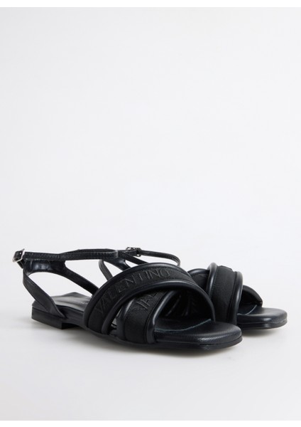 Siyah Kadın Deri Sandalet 91D2542NAP fiyatları