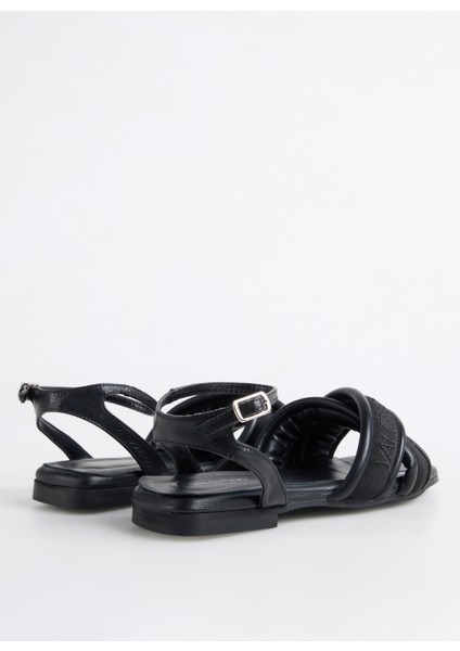 Siyah Kadın Deri Sandalet 91D2542NAP modelleri