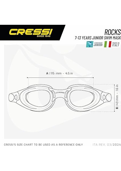 Rocks Çocuk Yüzme Gözlüğü - Italyan Yapımı indirimleri